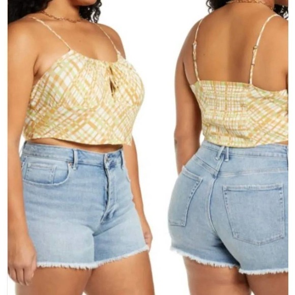 BP Happy Plaid Cropped Camisole - Picture 1 of 8